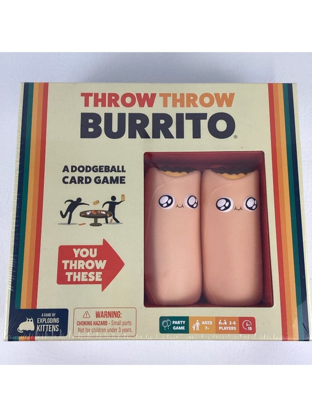 Throw Throw Burrito Dodgeball Card Game Exploding Kittens Family Party Game New